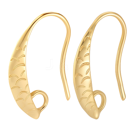 10 Pairs Brass Earring Hooks KK-BBC0027-77B-1