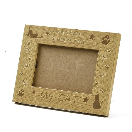 Pet Theme Rectangle Wooden Photo Frames AJEW-XCP0002-49-1