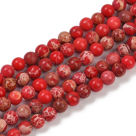 Dyed Natural Regalite/Imperial Jasper/Sea Sediment Jasper Beads Strands G-B124-C04-16-1