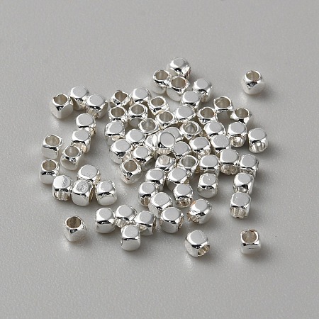 Cube Brass Beads LS-KK-WH0081-64A-1