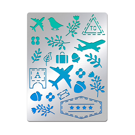 Travel Theme Custom Stainless Steel Cutting Dies Stencils DIY-WH0289-030-1