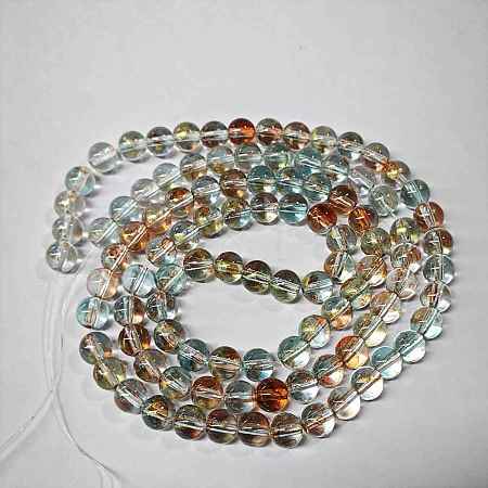 Baking Paint Glass Beads Strands DGLA-YW0002-01B-08-1