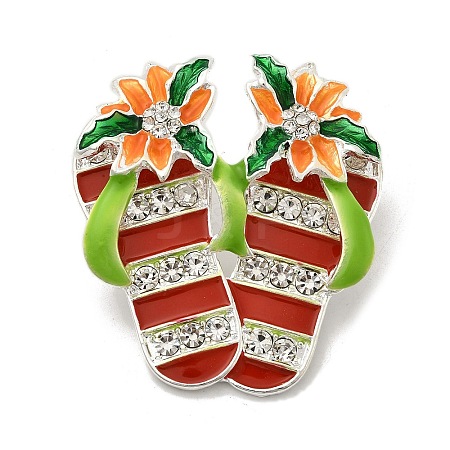 Christmas Flip Flops Enamel Pins JEWB-C049-02S-1