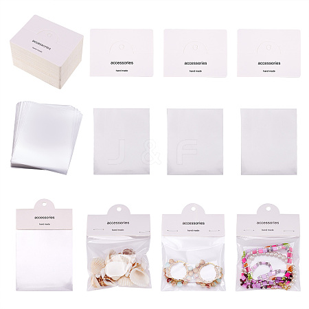 100Pcs Foldable Paper Hanging Header CDIS-TA0001-22-1