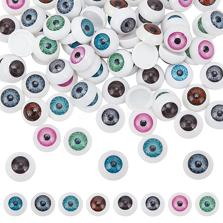   80Pcs 8 Colors Plastic Craft Eyes DOLL-PH0001-48A-1