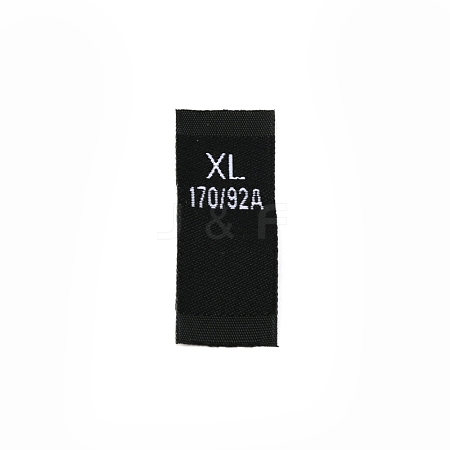 Polyester Clothing Size Labels(XL) FIND-WH0003-76B-1