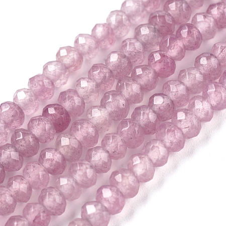 Dyed Natural Malaysia Jade Rondelle Beads Strands X-G-E316-2x4mm-46-1