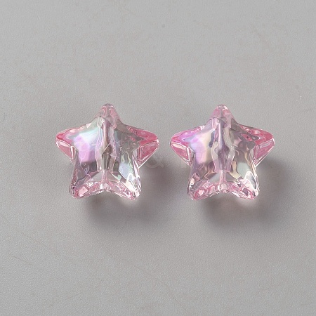 Star Transparent Acrylic Beads MACR-CJC0002-02B-02-1