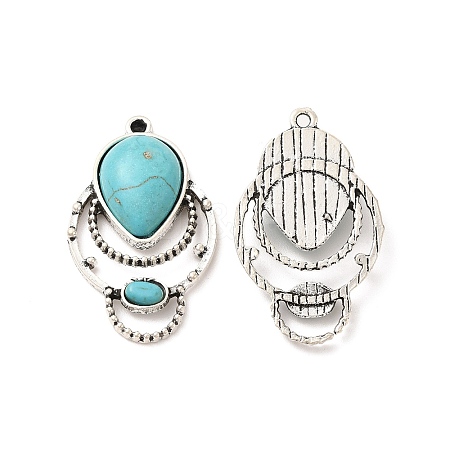 Retro Alloy Pendants TIBEP-L020-04AS-1