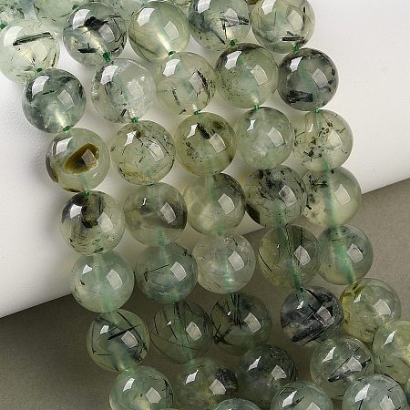 Natural Prehnite Beads Strands G-G474-A01-10mm-1