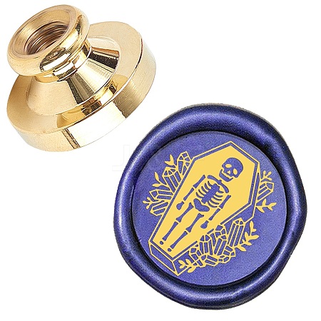 Wax Seal Brass Stamp Head AJEW-WH0209-312-1