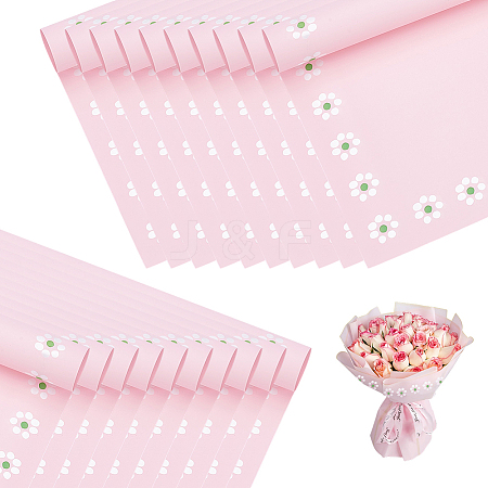20Pcs Plastic Flower Bouquet Wrapping Paper DIY-WH0698-059-1