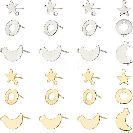 Unicraftale 304 Stainless Steel Stud Earring Findings STAS-UN0020-27-1