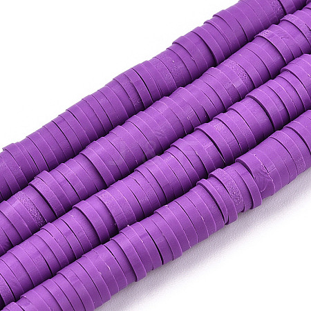 Handmade Polymer Clay Bead Strands CLAY-T002-6mm-54-1