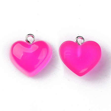 Transparent Resin Pendants X-RESI-R429-30E-1