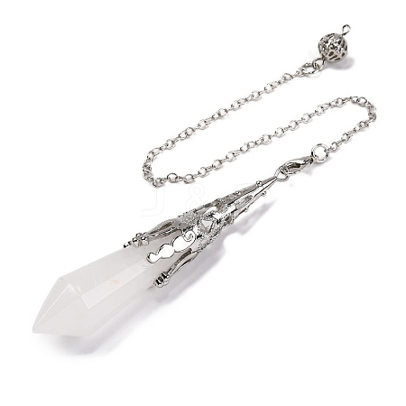 Natural Quartz Crystal Pointed Dowsing Pendulum Big Pendants G-H285-06P-A25-1