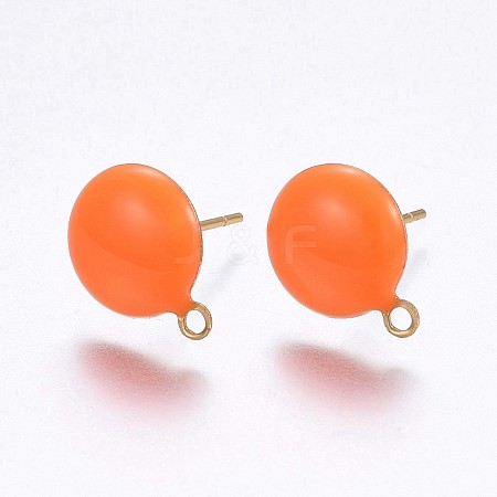 Ion Plating(IP) 304 Stainless Steel Stud Earring Findings STAS-P203-A05-02-1