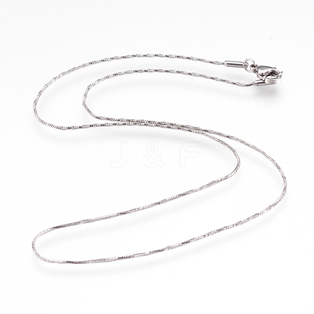 Non-Tarnish 304 Stainless Steel Snake Chain Necklaces NJEW-G313-20P-1