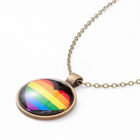 Rainbow Pride Necklace NJEW-F290-01J-1