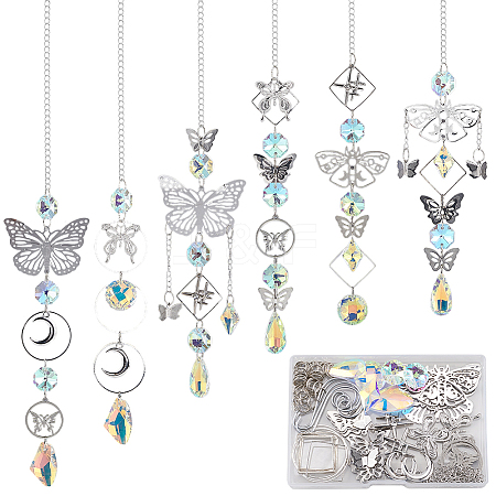 DIY Butterfly Hanging Suncatcher Making Kits DIY-SC0030-69-1
