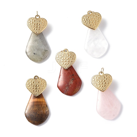 Natural Mixed Gemstone Pendants G-I343-05-1