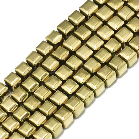 Electroplate Non-magnetic Synthetic Hematite Beads Strands G-S352-78-1