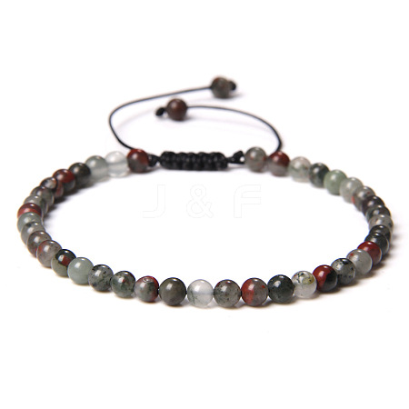 Adjustable women's Bloodstone Beaded bracelet CN3407-8-1