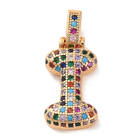 Brass Micro Pave Cubic Zirconia Pendants KK-C076-29I-G02-1