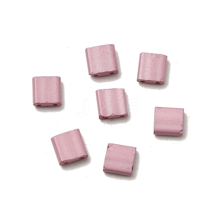 2-Hole Baking Paint Glass Seed Beads SEED-S023-17C-40-1