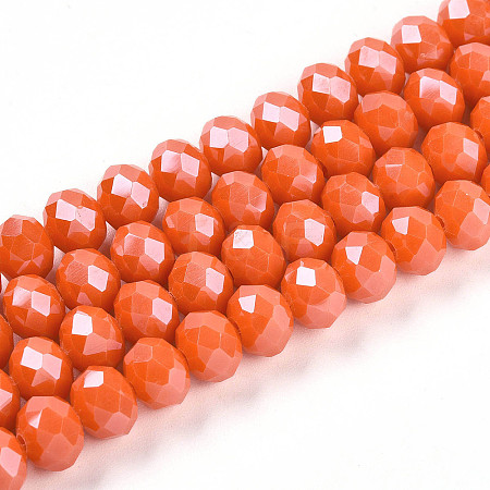 Electroplate Glass Beads Strands EGLA-A034-P8mm-A29-1
