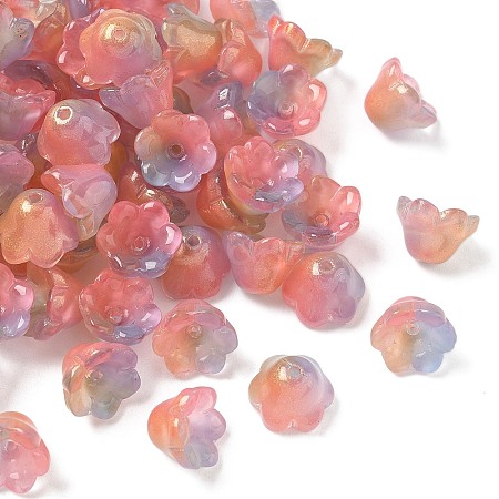 Transparent Glass Beads Caps X-GLAA-B028-01B-1