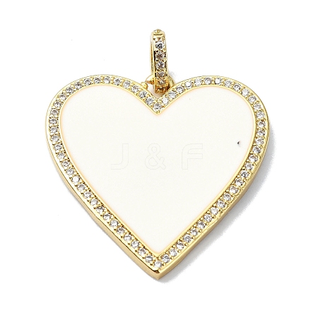 Rack Plating Real 18K Gold Plated Brass Micro Pave Cubic Zirconia Pendants KK-B084-03G-02-1