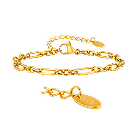 304 Stainless Steel Oval & Ring Link Chains for Women WGC2508-04-1
