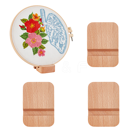 4Pcs Wood Embroidery Hoop Easels ODIS-WH0331-02B-1
