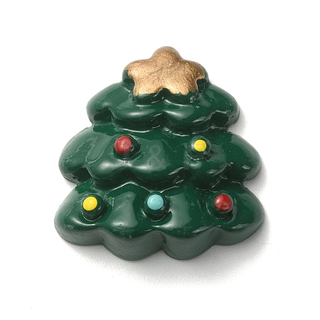 Christmas Theme Opaque Resin Cabochons RESI-WH0029-33D-1