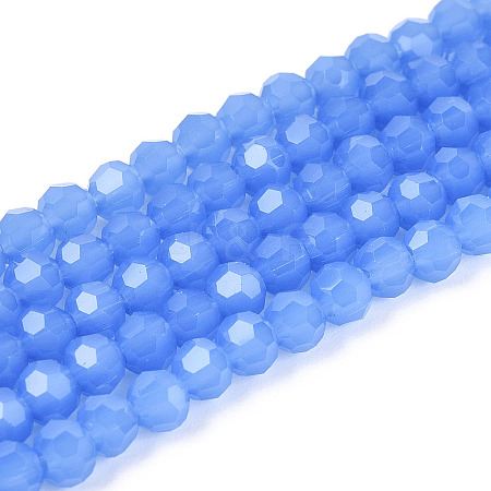 Faceted(32 Facets) Glass Beads Strands EGLA-J042-36A-02-1
