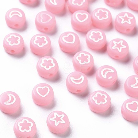 Opaque Acrylic Beads MACR-N008-40E-1