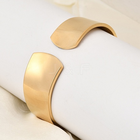 304 Stainless Steel Hinged Bangles BJEW-D408-13G-1