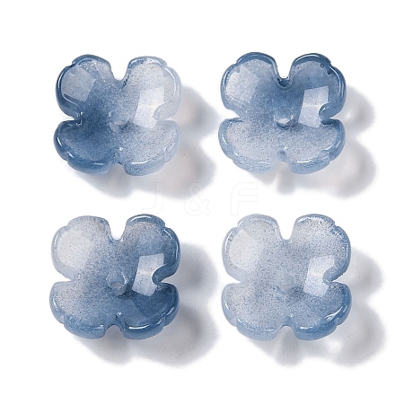 Baking Paint Glass Bead Caps GLAA-S202-04G-1