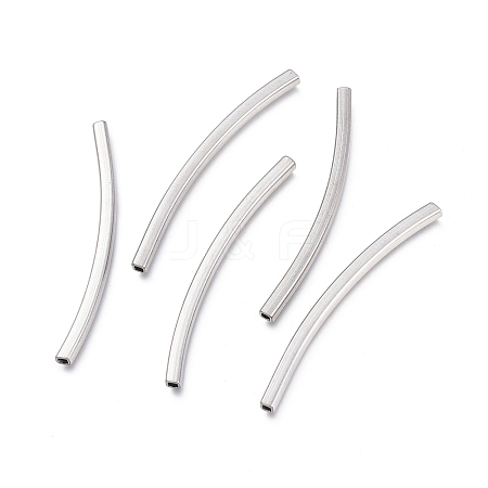 Tarnish Resistant 304 Stainless Steel Curved Tube Beads STAS-K207-64P-1