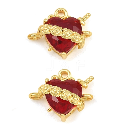 Brass & Faceted Glass Connector Charms GL-CBA96FD-03B-G-1