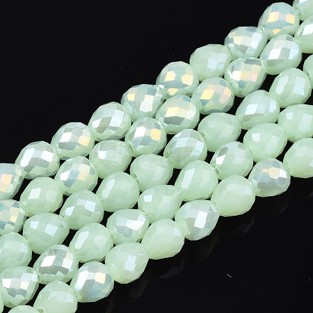 Electroplate Glass Beads Strands EGLA-T008-15C-1