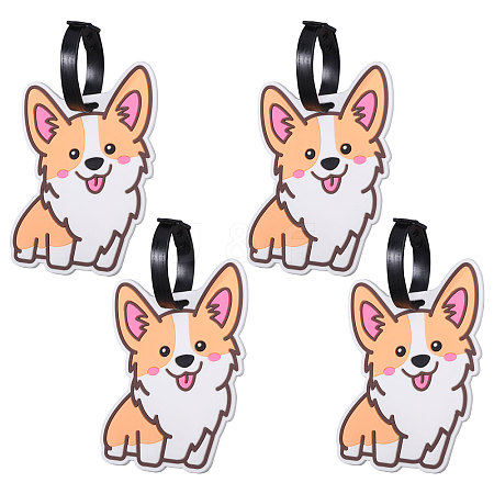 Dog PVC Luggage Tag AJEW-WH0528-14-1