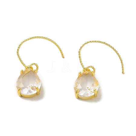 Teardrop Brass Stud Earrings EJEW-R162-01G-01-1