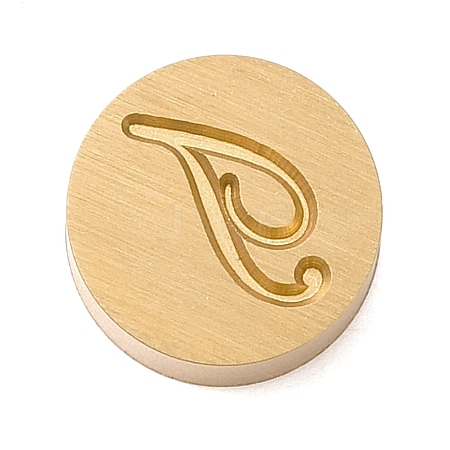 Golden Tone Brass Letter Stamps KK-R005-01T-1