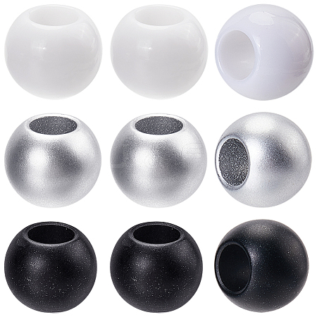 300Pcs 3 Styles Acrylic European Beads DIY-SP0001-16-1