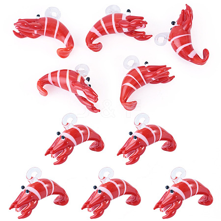 5Pcs Handmade Lampwork Pendants LAMP-TA0002-75A-1