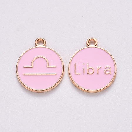 Alloy Enamel Pendants ENAM-S124-01B-09K-1