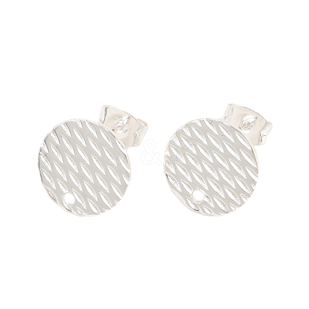 304 Stainless Steel Ear Stud Findings STAS-O119-16C-S-1