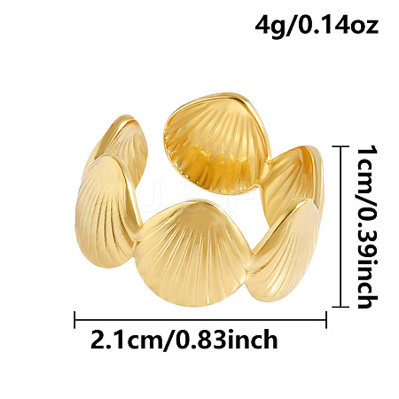 304 Stainless Steel Cuff Open Rings AG3815-2-1